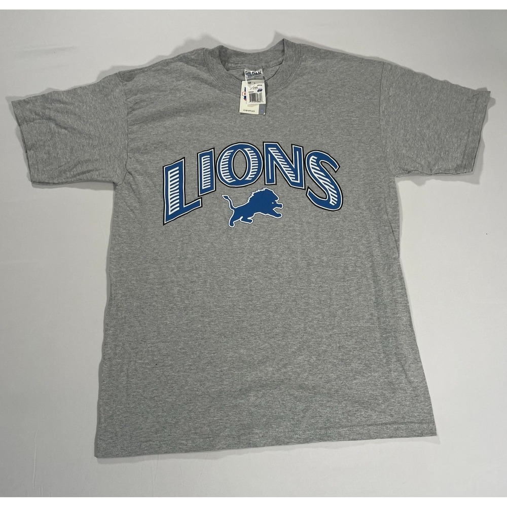 Vintage Detroit Lions Short Sleeve T Shirt Mens L NFL Game Day Apparel Gray USA